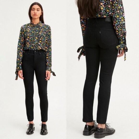 Levi's Denim - Levi's 721 High Rise Skinny Jean Size 25 Long Shot - Black